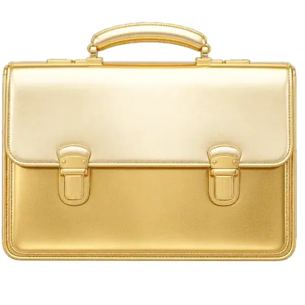 Leather briefcase — Magic Red