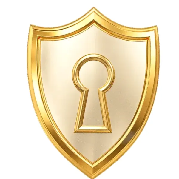 Shield with keyhole — Magic Red