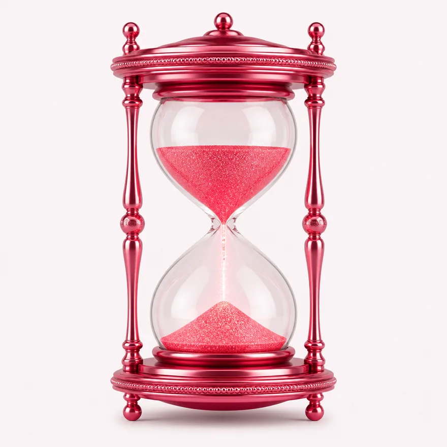 Ornate hourglass — Magic Red