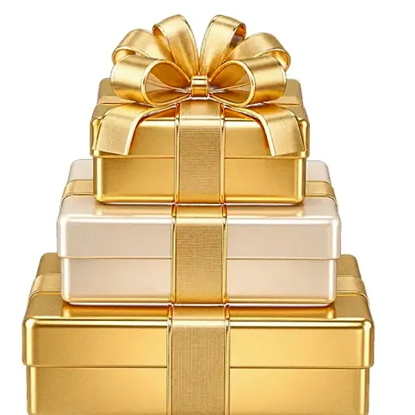 Stacked gift boxes — Magic Red