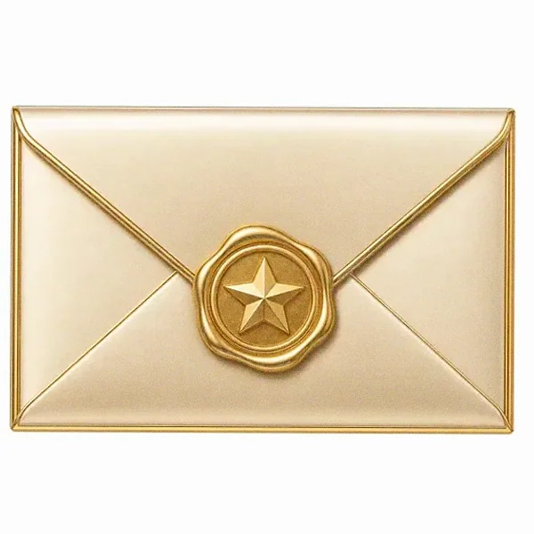 Sealed wax envelope — Magic Red
