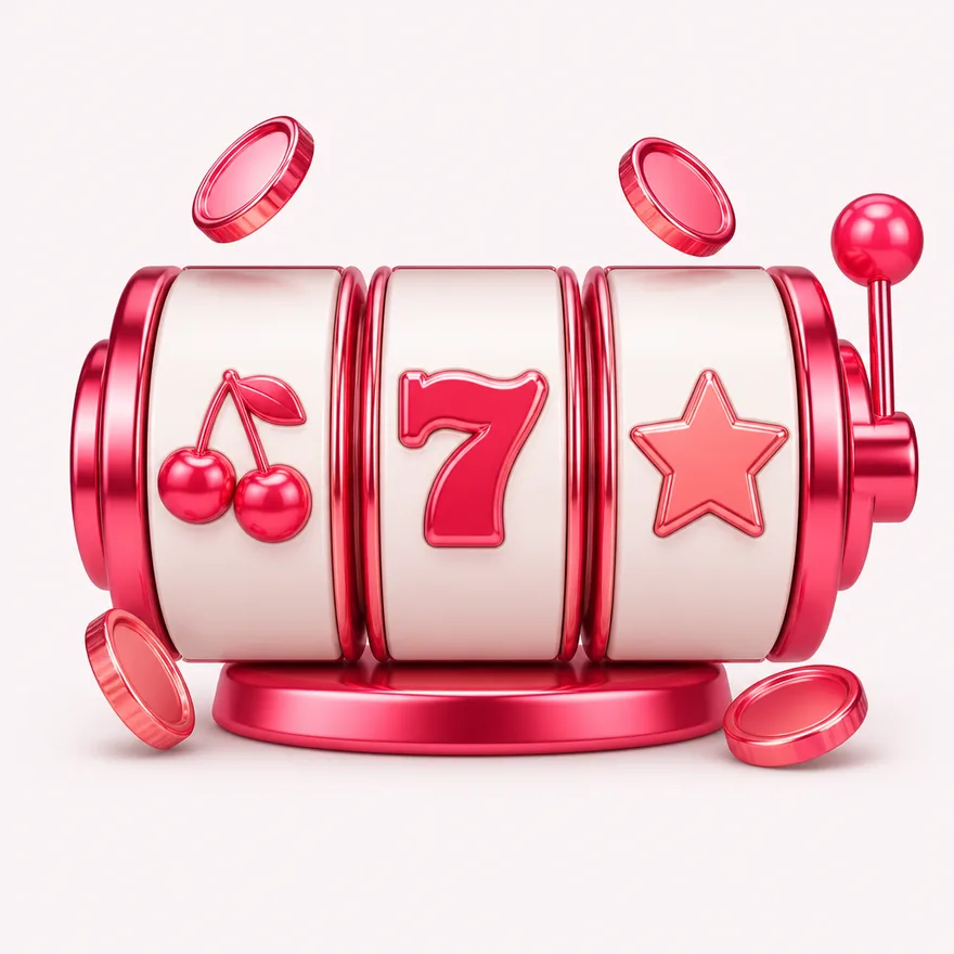 Three slot reels — Magic Red