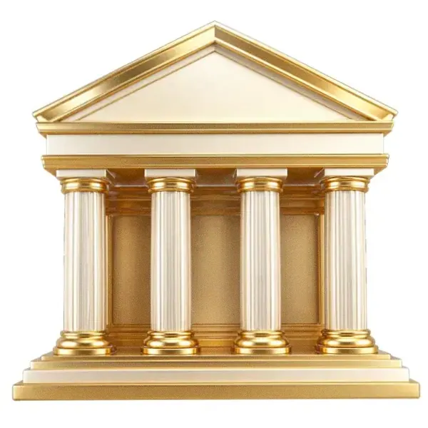 Classical bank building — Magic Red