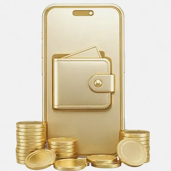 Smartphone with wallet — Magic Red