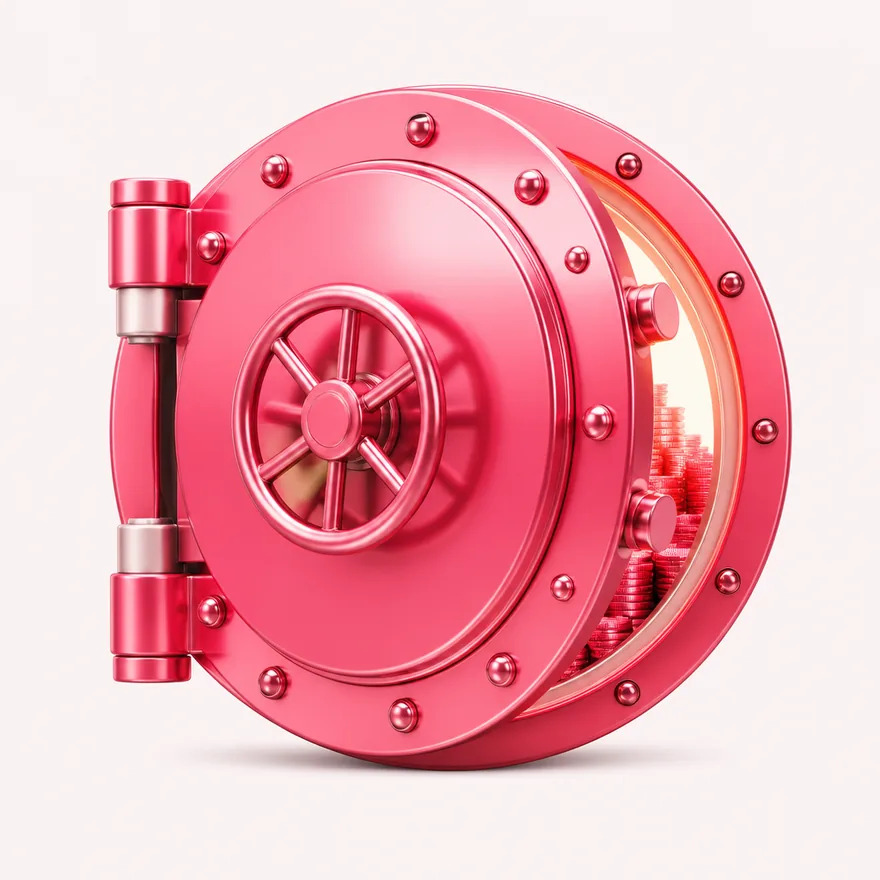 Round bank vault — Magic Red