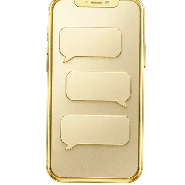 Smartphone with chat bubbles — Magic Red