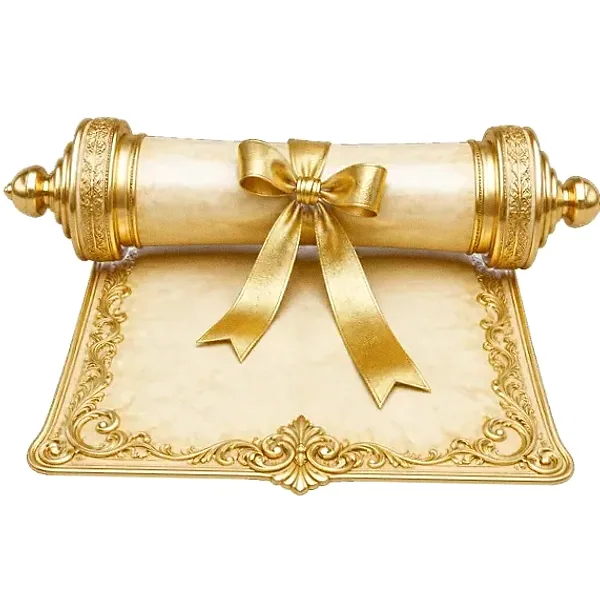Decorated parchment scroll — Magic Red